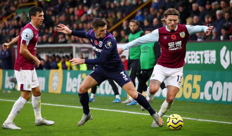 Lịch sử đối đầu giữa West Ham United vs Burnley